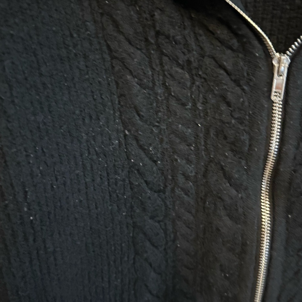 Scoop Black Zip-Up Women's Cardigan - Picture 2 of 4
